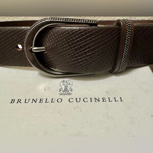 Brunello Cucinelli Brown Leather Belt